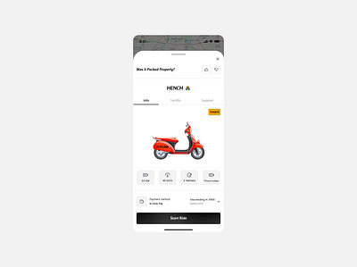 Get Ride app design bike card finance map mobile app mobile ui payment popup ui ui design user interface ux design
