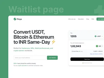 Waitlist landing page design landingpage minimal sketch ui uidesign ux web3 webdesign