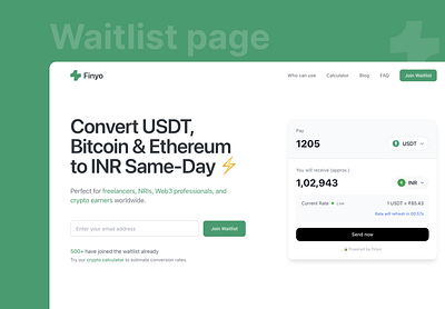 Waitlist landing page design landingpage minimal sketch ui uidesign ux web3 webdesign