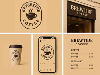Brewtide Coffee – Branding & Logo Design brand identity branding cafe branding coffee coffee brand coffeelabel coffeelogo creative logo logo logo design logo inspiration logo mark minimaldesign minimalist logo monogram typography logo vintage logo visualidentity