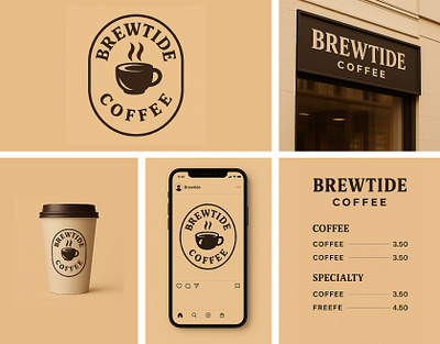 Brewtide Coffee – Branding & Logo Design brand identity branding cafe branding coffee coffee brand coffeelabel coffeelogo creative logo logo logo design logo inspiration logo mark minimaldesign minimalist logo monogram typography logo vintage logo visualidentity