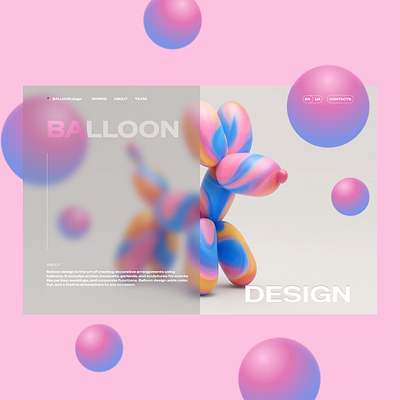 Website design 3d animation design. figma ui web webdesign website