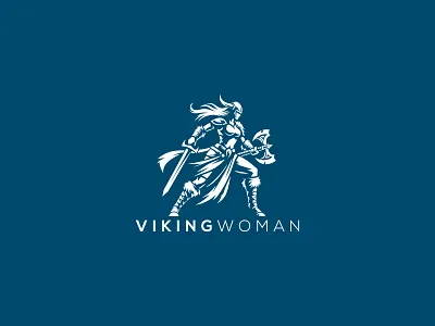 Viking Woman Logo brand branding fighter logo logo logo design valkyira valkyrie valkyrie logo viking viking logo viking woman logo vikings warrior warriors logo woman woman logo woman warrior woman warrior logo