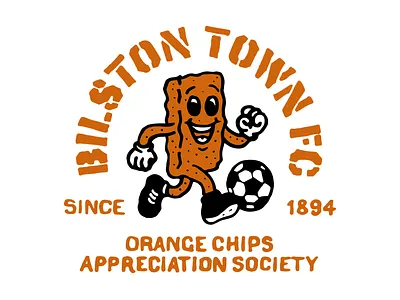 BILSTON TOWN FC ORANGE CHIPS APPRECIATION SOCIETY 🟠⚫ bilston black country football mascot wolverhampton