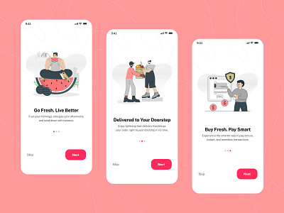 Food Delivery App Designs animation design graphic design illustration landing page motion graphics ui