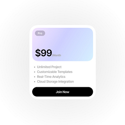 Pricing Card branding card design minimal ui