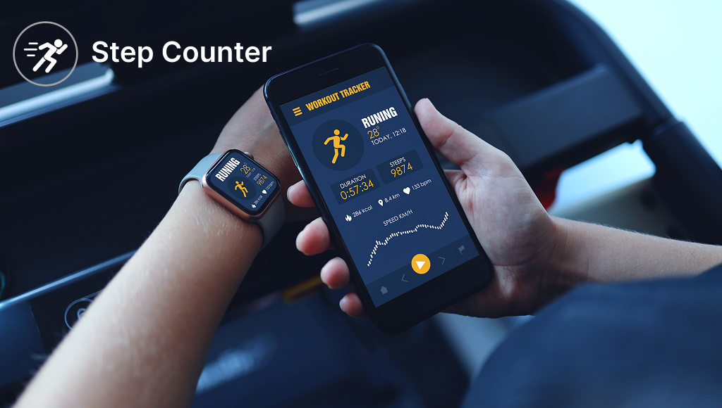 Step Counter Mobile App branding figma graphic design mobileapp pedometer step ui ux