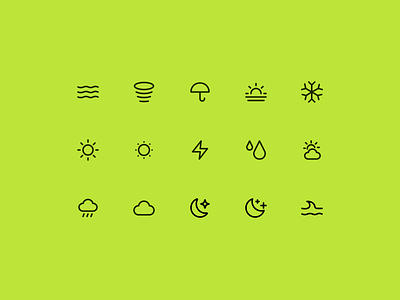 Weather Icon Set 🌧 - Pineicons