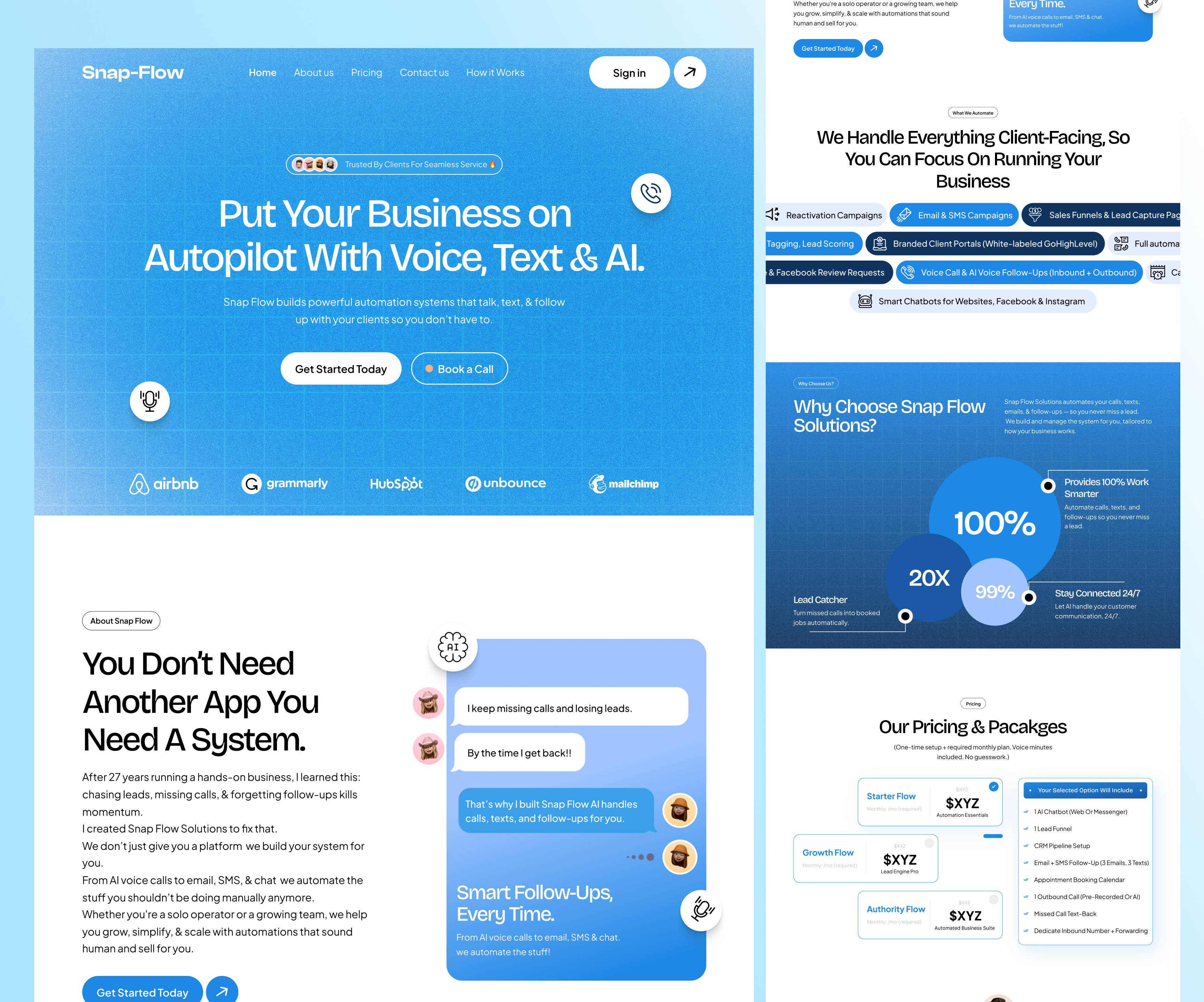 AI Autopilot SAAS Landing Page Design ai landing page saas saas ai saas landing page saas page saas ui ui uiux website design website ui design