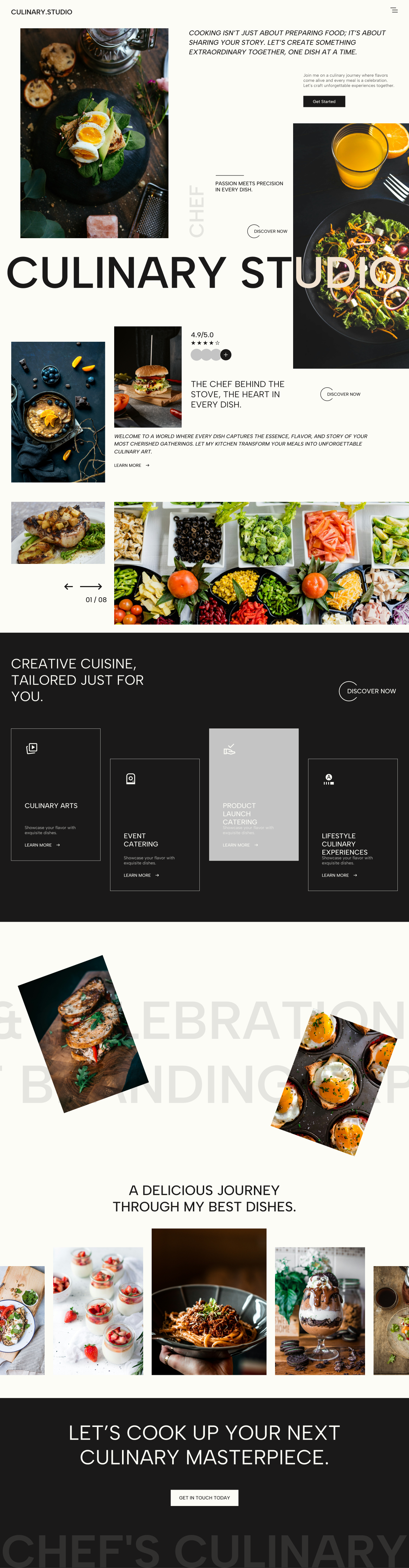 Culinary.Studio culinary designconcept figma studio uiux webdesign