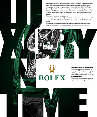 Luxury Watch | Elevated Branding: A Visual Identity Piece ad branding graphic design illustration