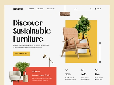 Modern Furniture Ecommerce Website architecture design ecommerce ecommerce website furniture home page illustration interior landing page modern shop store ui uiux ux website website design