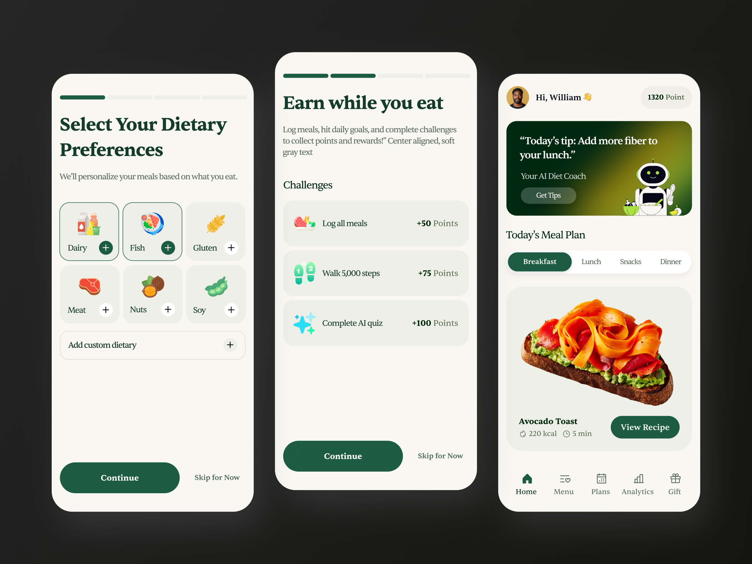 AI Diet App Design ai ai diet app design calories calories tracker diet app diet planning app fitness food app food plan mobile mobile app nutrition proteins tracking diet ui uiux user interface weight loos widget