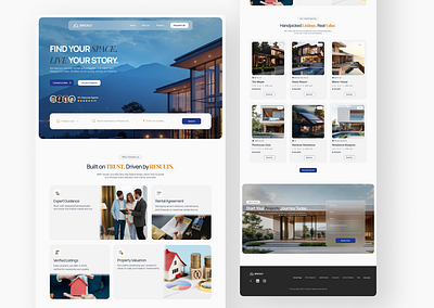 Landing Page - Real Estate information artitechture landing page prototyping real estate typography ui design user personas ux design website design wireframing