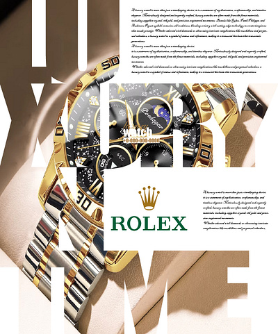 Luxury in Time | Core Branding Visual: A Strategic Design ad branding design elegance graphic design illustration