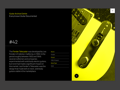 Guitar Archive Centre design figma typography ui ux web website