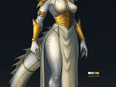 Dragon Queen anthro art character design character sheet creature illustration original character
