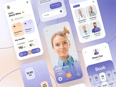 Medical service - Mobile app app app design doctor ehr healthcare healthcare app medical medical app medicine mobile app mobile app design mobile design mobile ui