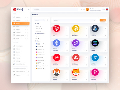 Extej - Financial Admin & Dashboard Template admin ui branding crypto dashboard finance financial investing modern saas template ui user interface user panel wallet wallet app web app web design web ui web3 website