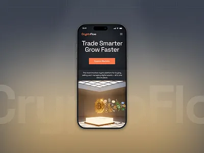 Crypto website Mobile Version animation app bitcoin blockchain cryptocurrency finance finance app fintech graphic design mobile version motion graphics responsive ui ui design uiux uiux design ux design webdesign website