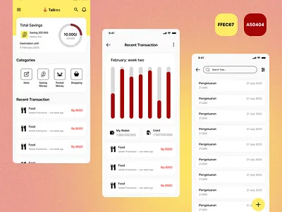 💰 Talkies – Personal Finance App UI design app figma graphic design ui ui app