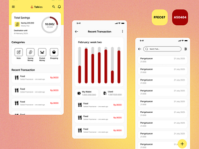 💰 Talkies – Personal Finance App UI design app figma graphic design ui ui app