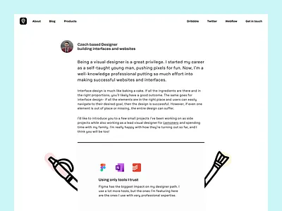 Petrbilek.com - Homepage Update auto layout website brand site branding figma website page builder personal site portfolio presentation site website wordpress personal site wordpress site