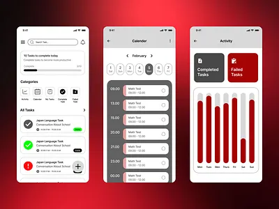 📅 Task Manager App UI – Productivity in Your Pocket figma ui ui app ui design