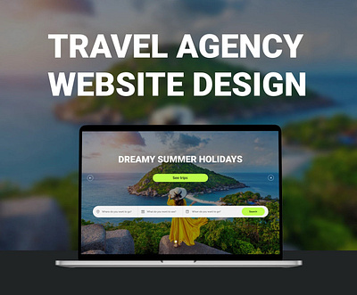 Travel Agency Website Design app design figma ui web design website