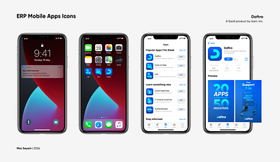 ERP Mobile App Icons — SaaS Ecosystem by Daftra app icons erp icons ios mobile product design saas ui ux