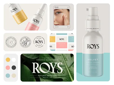 Roys Branding and Packaging Design - Skincare 3d beauty body care branding care colors cosmetic emblem hair care label logo logo design packaging packaging design skin skincare ui