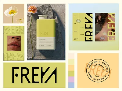 Freya Branding and Packaging Design - Skincare 3d beauty body care brand identity branding care colors cosmetics emblem freya hair care label logo logo design make up minimal packaging skincare ui