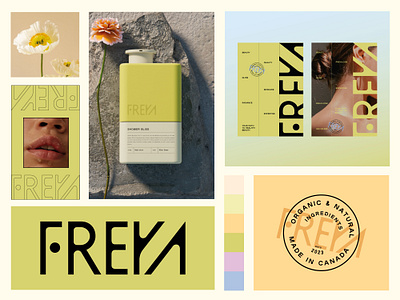 Freya Branding and Packaging Design - Skincare 3d beauty body care brand identity branding care colors cosmetics emblem freya hair care label logo logo design make up minimal packaging skincare ui