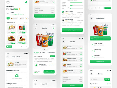 FoodCai – Food Delivery Mobile App UI Design 🍔📱 app design clean ui delivery app figma food app food delivery food order app food service minimal ui mobile app mobile ui modern design online food real time tracking responsive design restaurant app ui design user interface