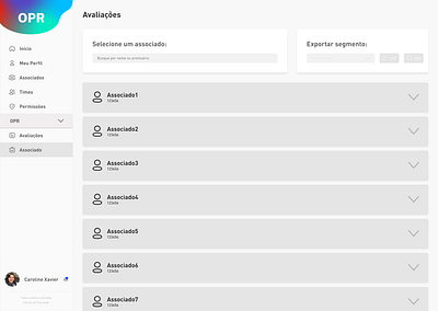 OPR layout ui ux