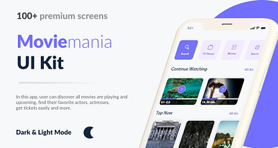 Watch TV Shows, Movies Online app design movies ui