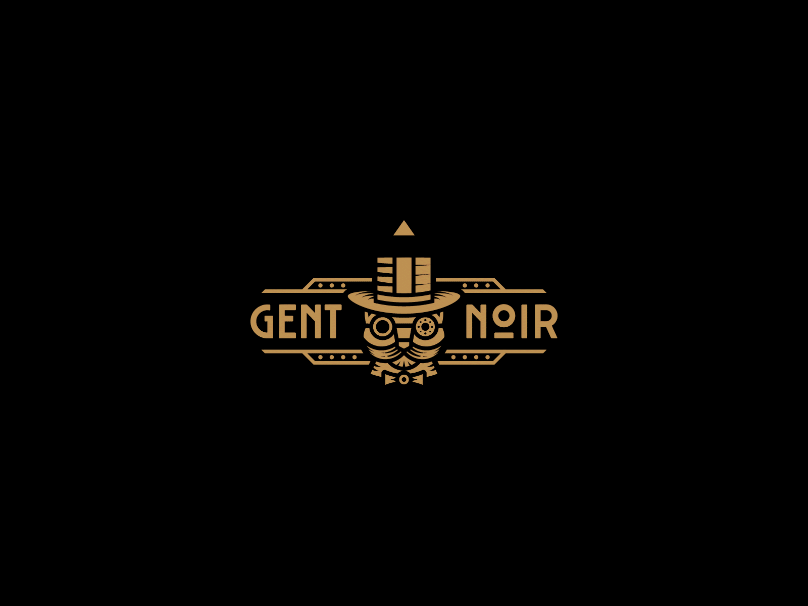 Gent Noir Logo 404 animation art deco artdeco badge branding cat geometric golden era graphic design homepage illustration logo logo design modern vintage motion graphics noir steampunk ui vintage