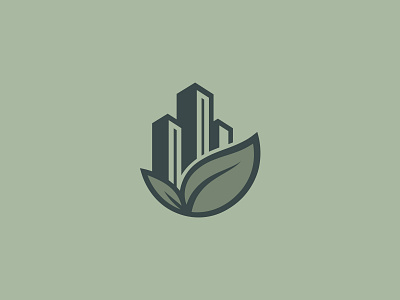 Urban Nature logo building home house icon illustration leaf logo natural nature realestate rent urban urban life vector