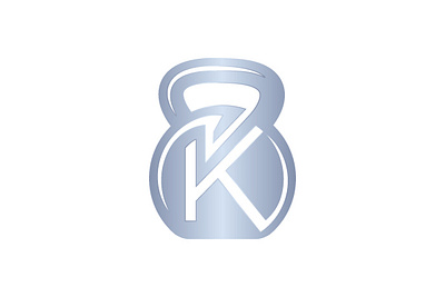 Letter K kettlebell logo dumble fitness gym health health and fitness k kettlebell letter k logo logos