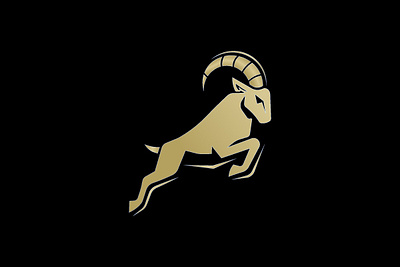 Luxury Ram logo animal bold goat golden jump logo luxury nature ram wild