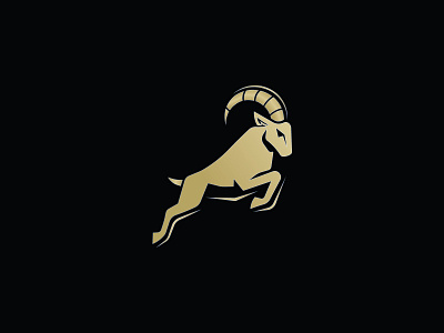Luxury Ram logo animal bold goat golden jump logo luxury nature ram wild