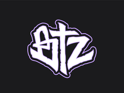 BTZ – Logo design for a personal merch project artistmerch customtype graphic design illustration independentbrand lettering streetwearlogo typography