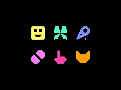 Solid icons emoji flat icon logo set sign solid ui