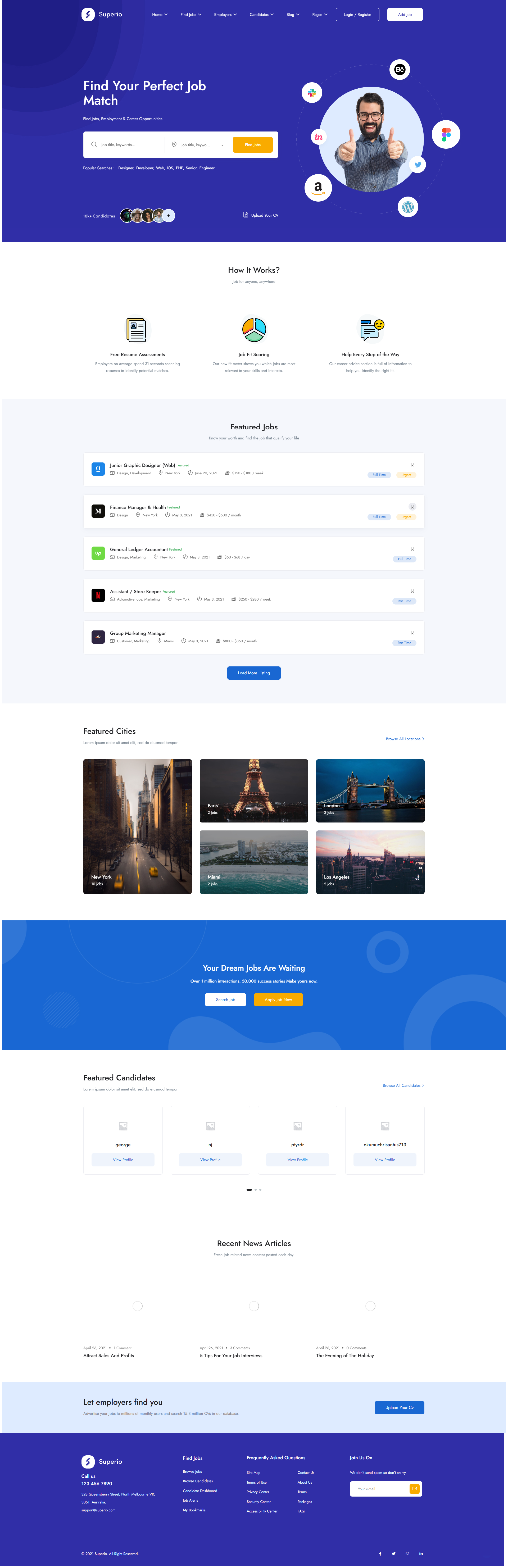 WordPres Job Board Website with Superior WordPess Theme job board recrutment website superior theme wordpress
