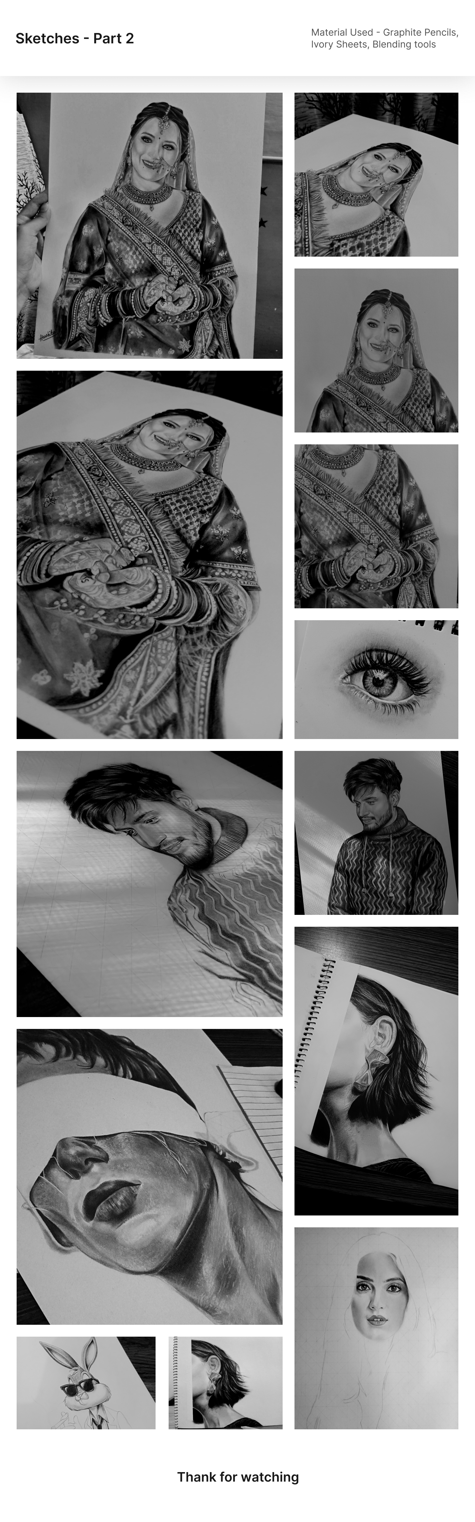 Pencil Sketching : Part 2 art artwork graphite painting pencil sketching portrait