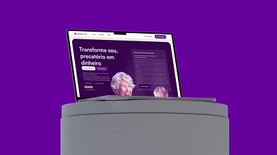 Website Addebitare design finance purple ui web design website