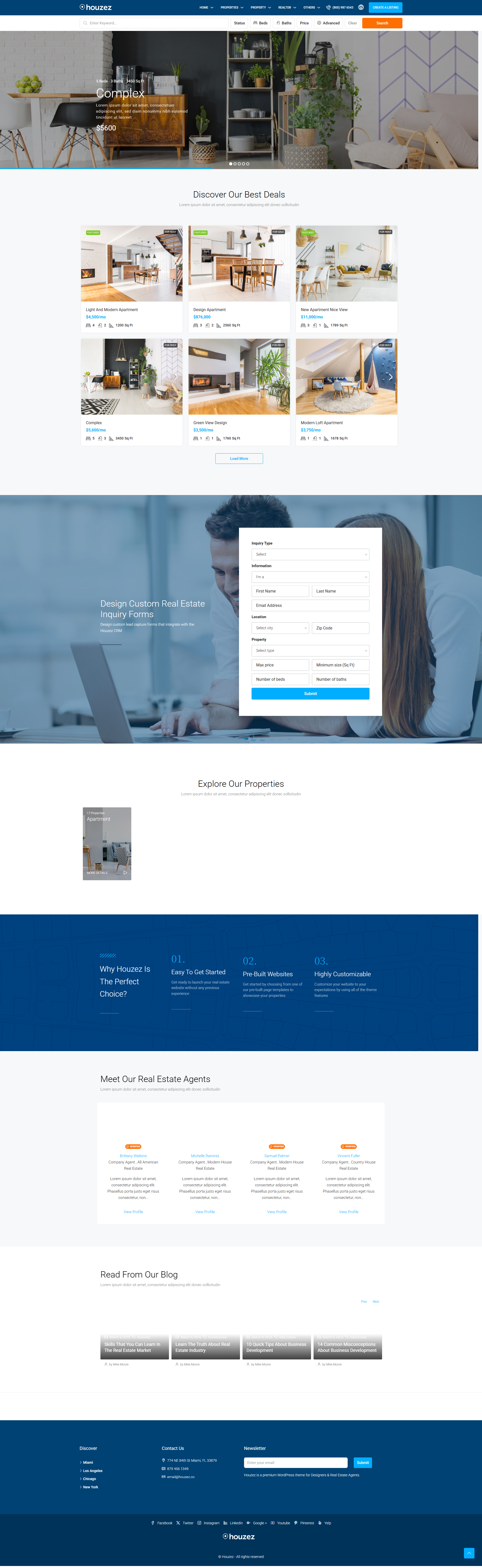 Example of Real Estate Website Design Word Press