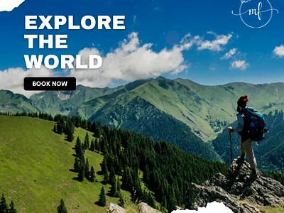 Explore the world adobe illustrator adobe photoshop adventure life canva explore world graphic designer greenary mountain pakistan poster design tour