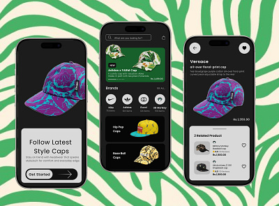 StyleCap – Modern UI for Hat Lovers appdesign appui figma figma design ui