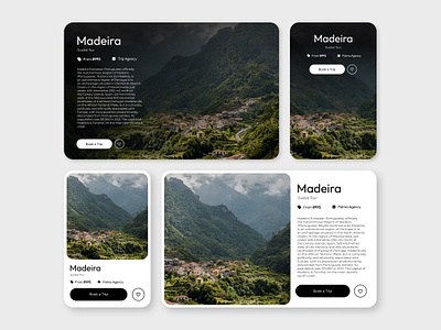Trip Agency Showing cards - UI ui